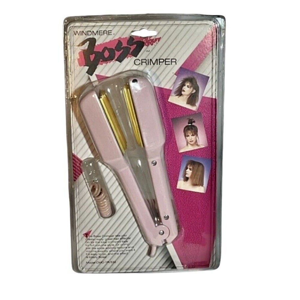 Windmere BOSS Hair Crimper Vintage 90s Pink Model CMC-1R/332 New in Package